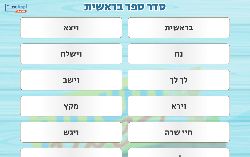 משחק סיכום סדר פרשות ספר בראשית